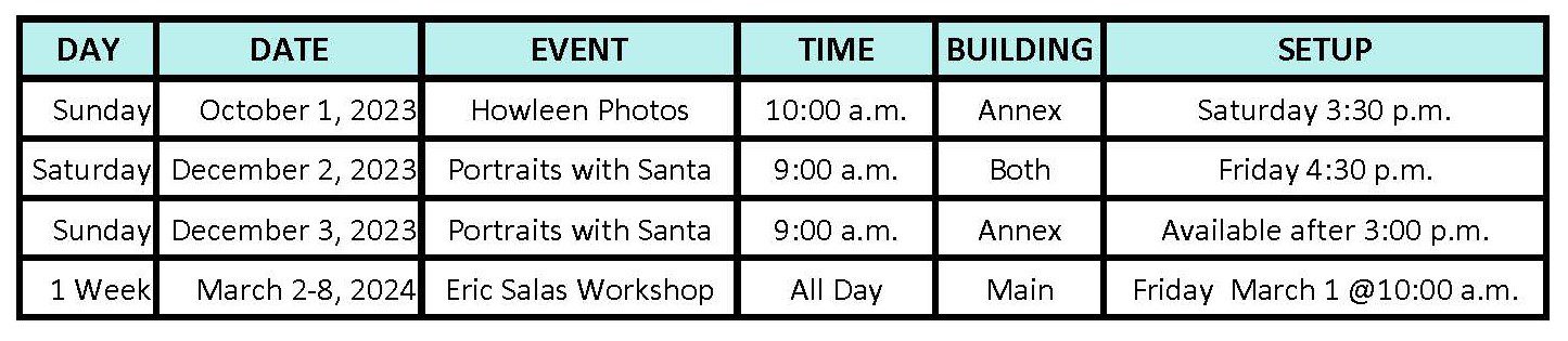 Event Schedules
